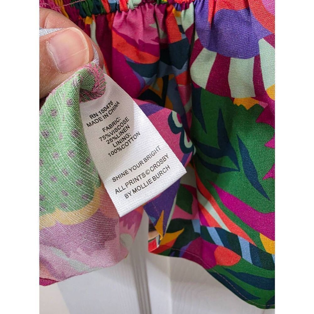 Crosby by MOLLIE BURCH Floral Blouse L - Picture 7 of 7